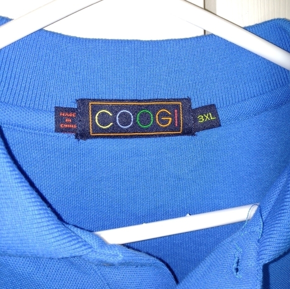 Vintage COOGI Equalizer Design Blue Collared Shirt Size 3XL but fits like 2XLT - Picture 4 of 4